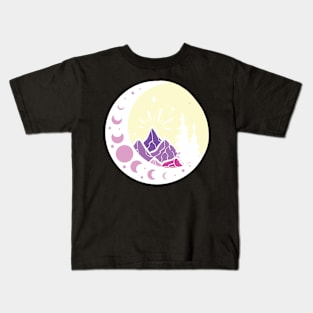Moon Phase Crystals Kids T-Shirt